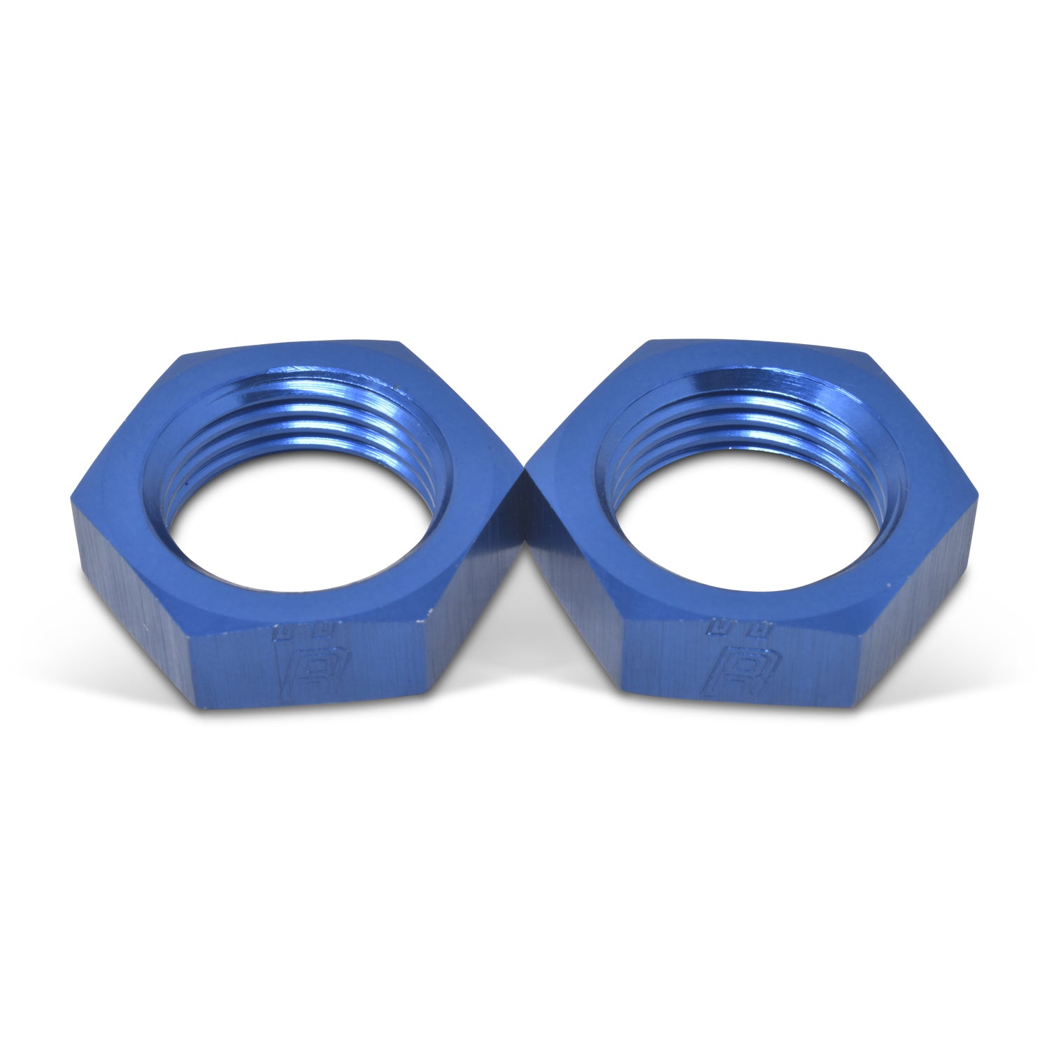 Russell Performance -3 AN Bulkhead Nuts 3/8in -24 Thread Size (Blue)