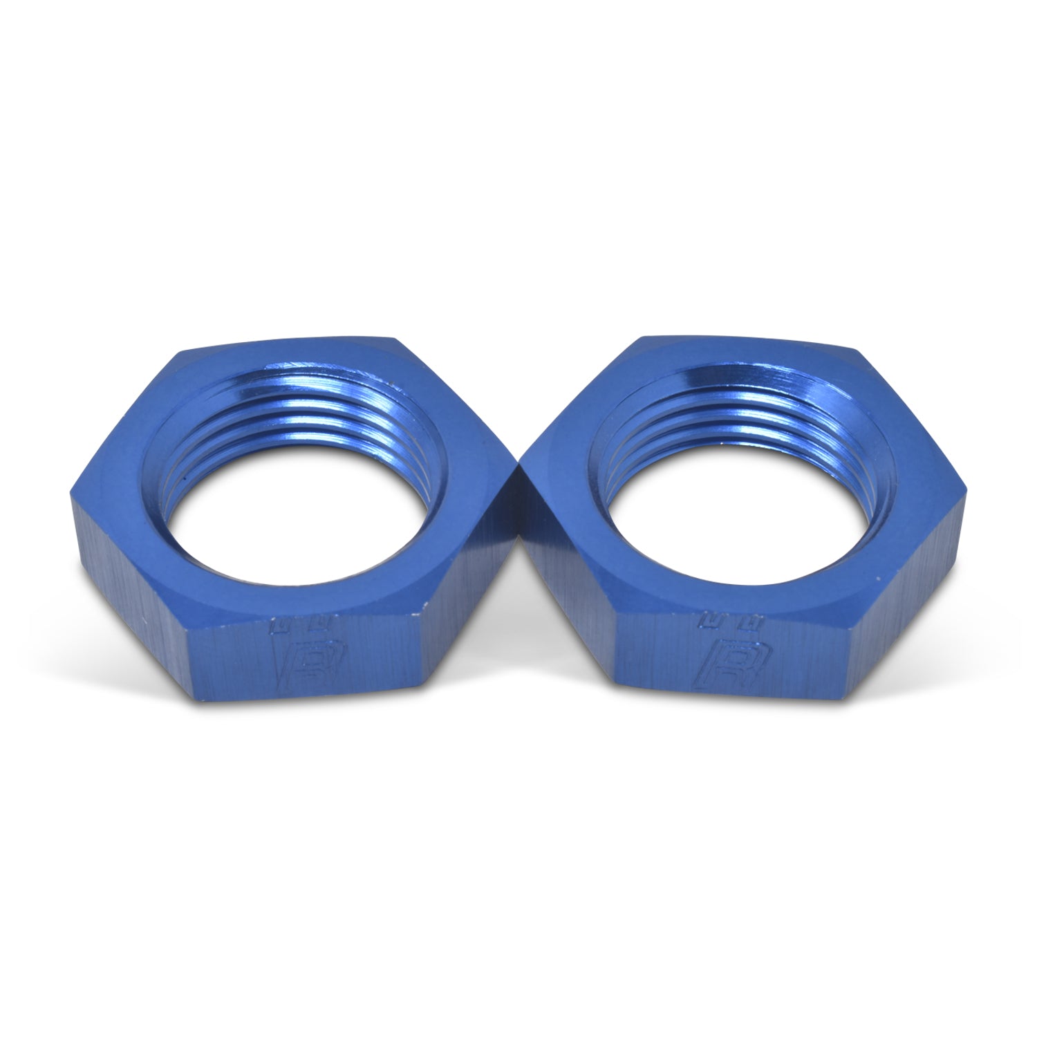 Russell Performance -12 AN Bulkhead Nuts 1 1/16in -12 Thread Size (Blue)