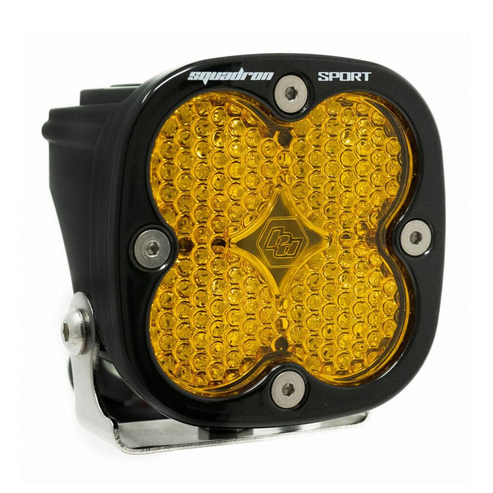 Baja Designs Squadron Sport Work/Scene Pattern Black LED Light Pod - Amber