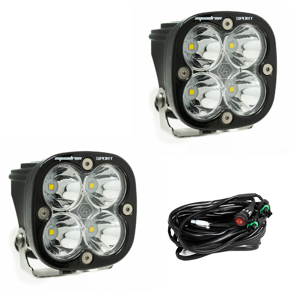 Baja Designs Squadron Sport Spot LED Light Pods - Clear