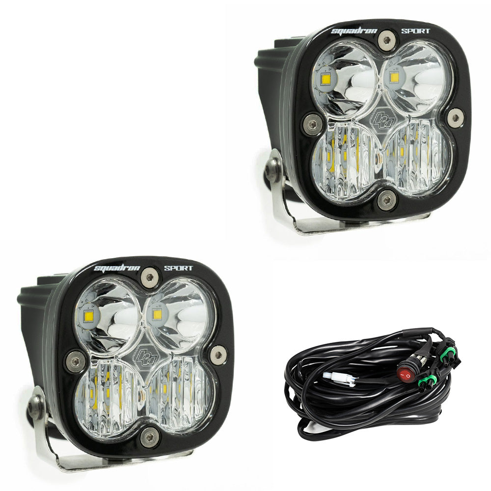 Baja Designs Squadron Sport Driving/Combo Pair LED Light Pods - Clear