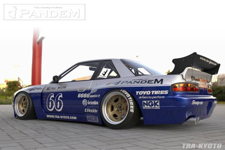 GReddy 89-94 Nissan 240SX Coupe w/ Silvia Headlights Pandem S13 Full Wide-Body Aero Kit w/o GT Wing - 0