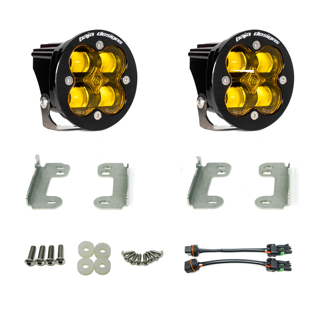 Baja Designs 2007-2018 Wrangler JK Rubicon Sport Fog Light Pocket Kit - Amber