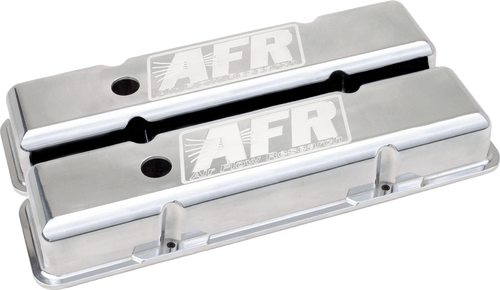 AFR SBC Standard Valve Covers. Polished Aluminum. Includes rubber grommets & baf