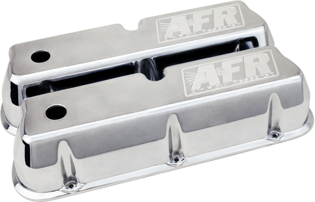 AFR SBF Tall Valve Covers. Polished Aluminum. Includes rubber grommets & baffles