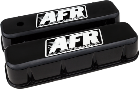 AFR BBC Standard Valve Covers. Black Powder Coat. Includes rubber grommets & baf