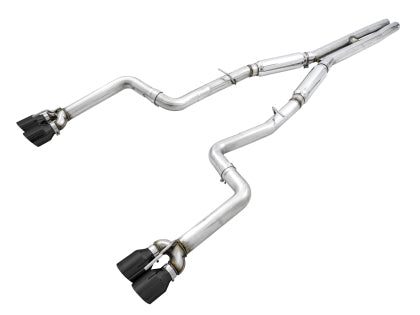 AWE Track Edition Exhaust for 15+ Challenger 6.4 / 6.2 SC - Diamond Black Quad Tips