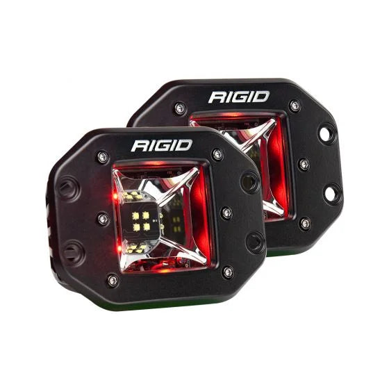 Rigid Industries Radiance 3in Red Backlight - Flush Mount - Pair