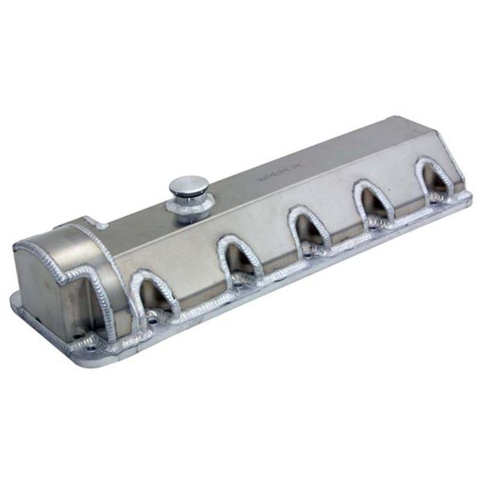 Moroso Ford 4.6/5.4L (11 Bolt) Valve Cover w/Billet Rail - Fabricated Aluminum