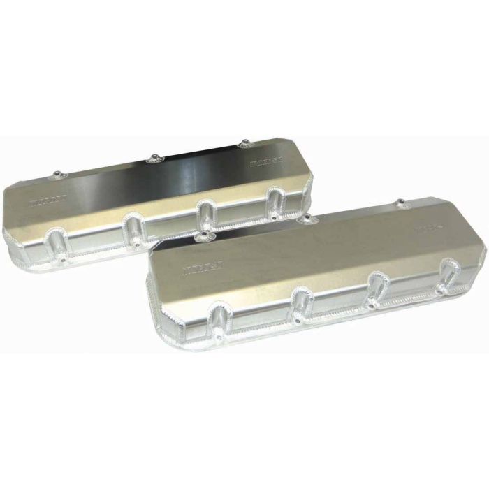 Moroso Chevrolet Big Block Valve Cover w/Billet Rail - 3in - Exhaust Pockets/Intake Tubes - Aluminum