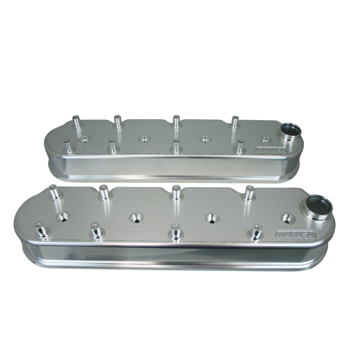 Moroso GM LS Valve Cover - 2.5in - w/Coil Mounts - COPO Breathers on Each Cover - Billet Alum - Pair