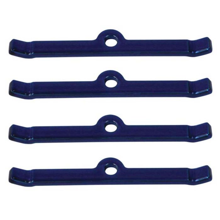 Moroso Chevrolet Small Block Valve Cover Hold Downs - Steel - Blue Powder Coat - Set of 4