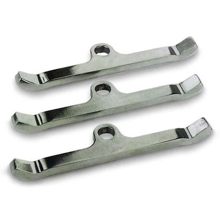 Moroso Mopar Valve Cover Hold Downs - Steel - Chrome Plated - Set of 3