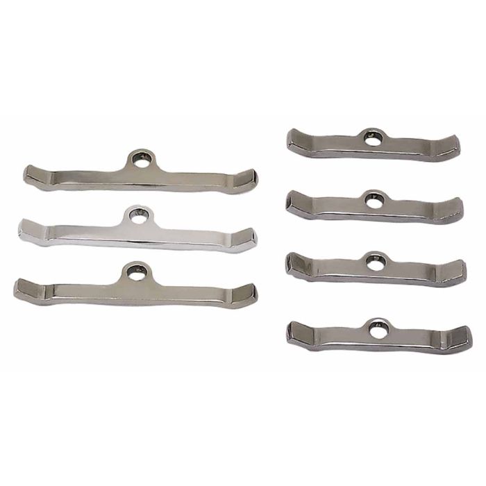 Moroso Chevrolet Big Block Valve Cover Hold Downs - Steel - Chrome Plated - Set of 7