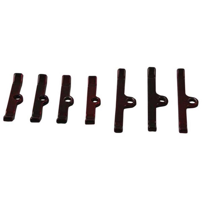 Moroso Chevrolet Big Block Valve Cover Hold Downs - Steel - Red Powder Coat - Set of 7