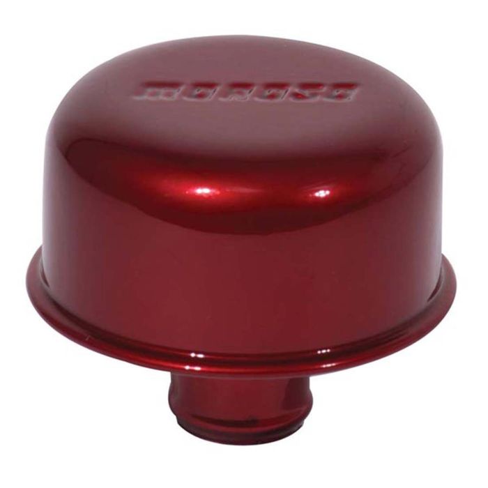 Moroso Valve Cover Breather - 1.22in Diameter - One Piece Push-In Type - Red Powder Coat