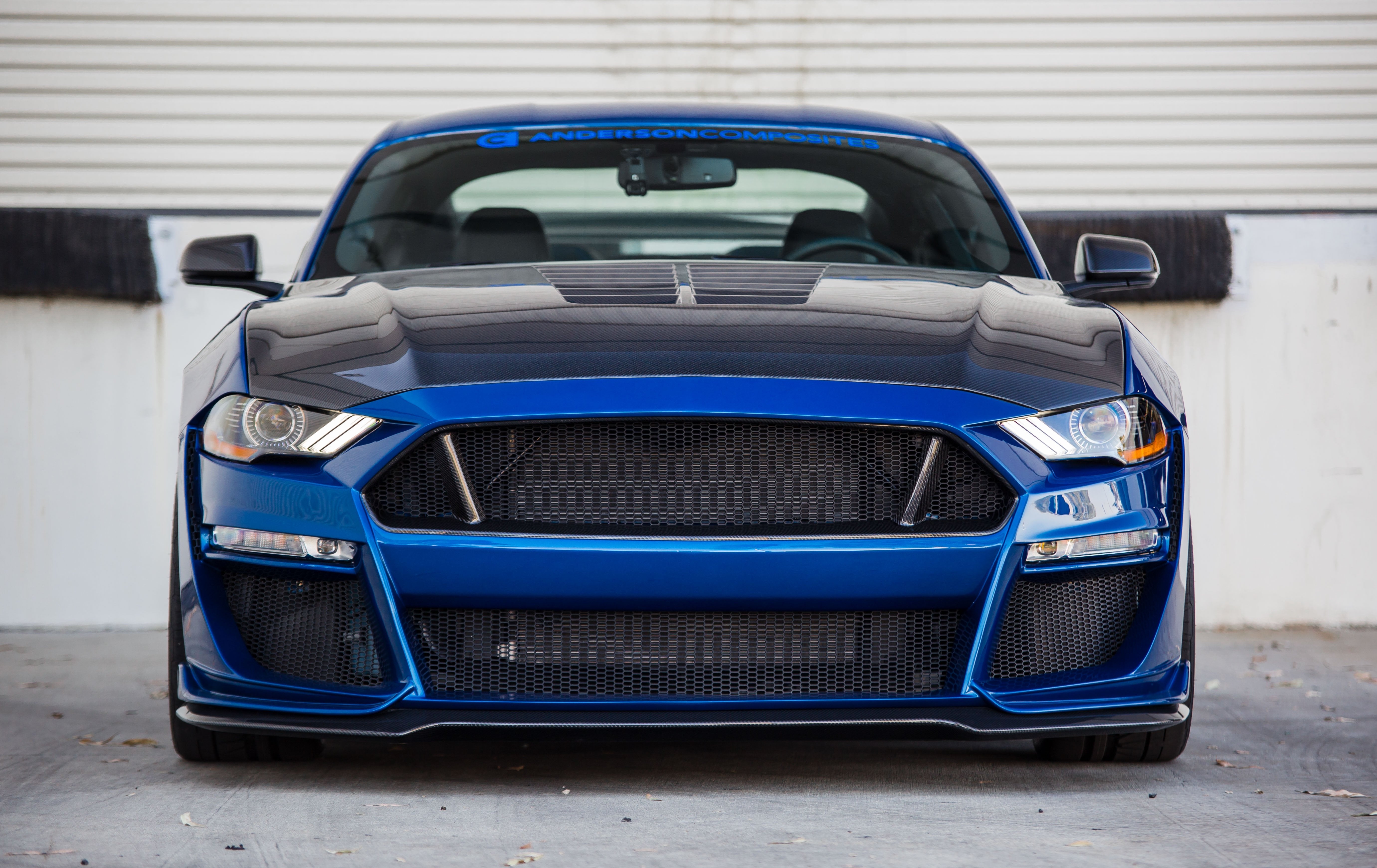 Anderson Composites 18-19 Ford Mustang Double Sided Type-GT5 Carbon Fiber Hood