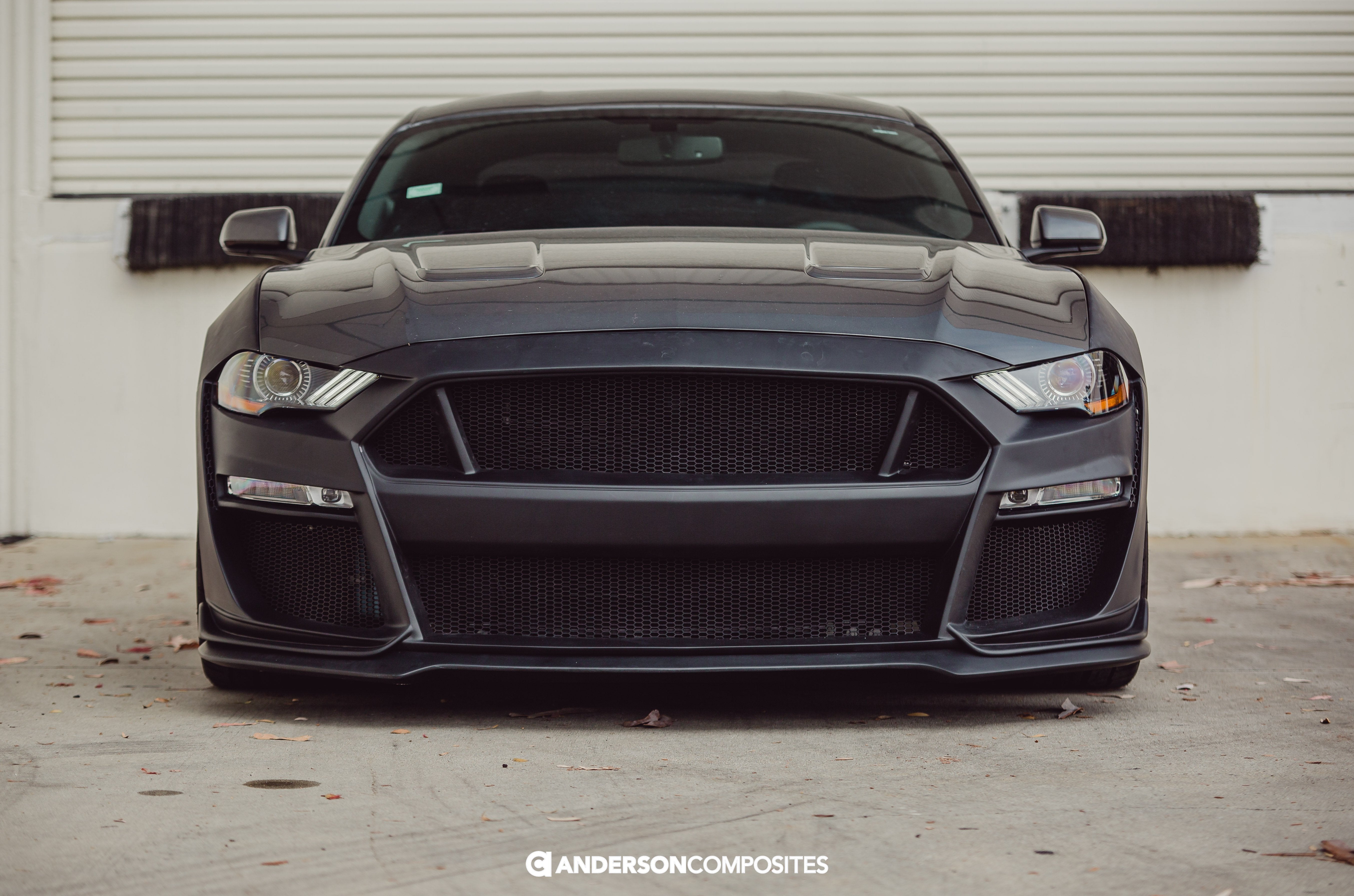 Anderson Composites 18-19 Ford Mustang Type-ST Fiberglass Front Bumper w/Lip (Req Anderson Fenders)