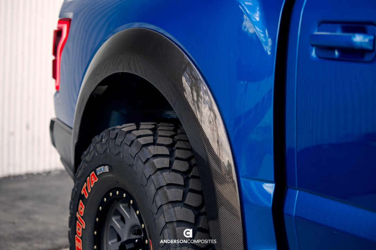 Anderson Composites 17-18 Ford Raptor Carbon Fiber Fender Flares (Rear)