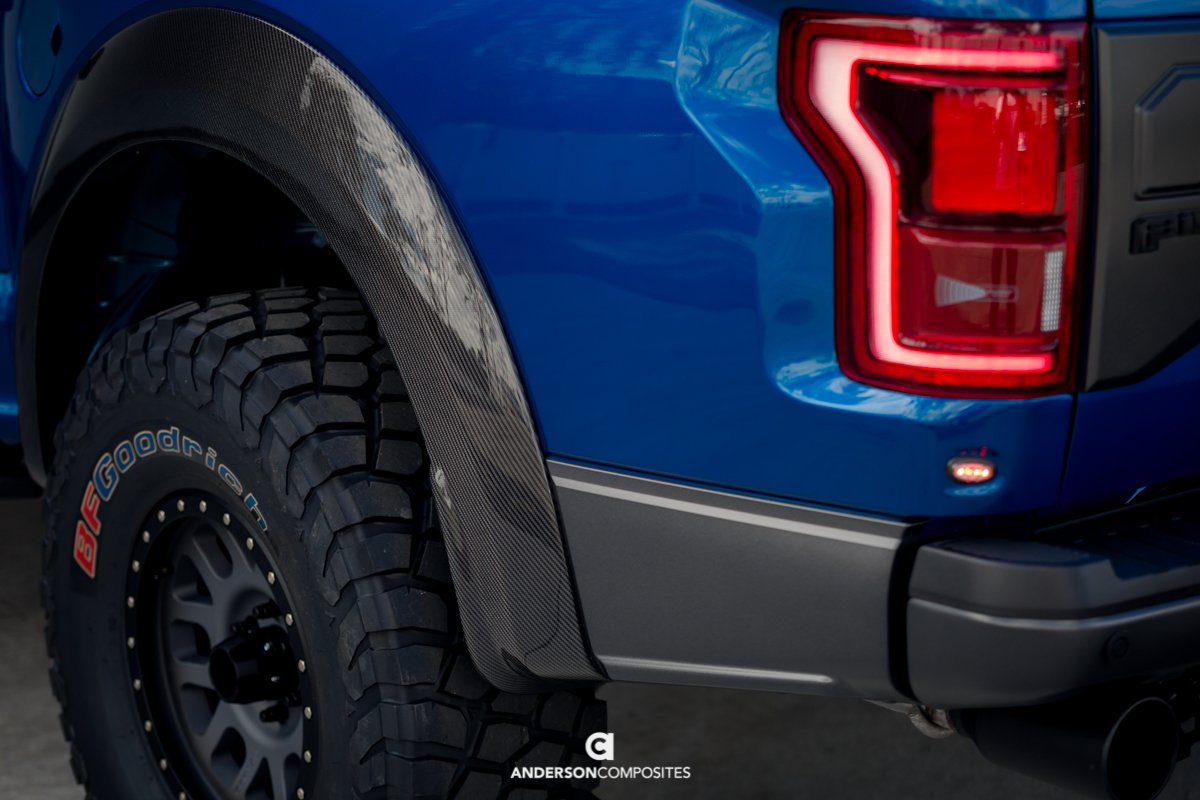 Anderson Composites 17-18 Ford Raptor Carbon Fiber Fender Flares (Rear)