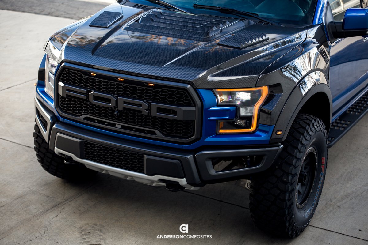 Anderson Composites 2017-2018 Ford Raptor Type-OE Style Carbon Fiber Hood