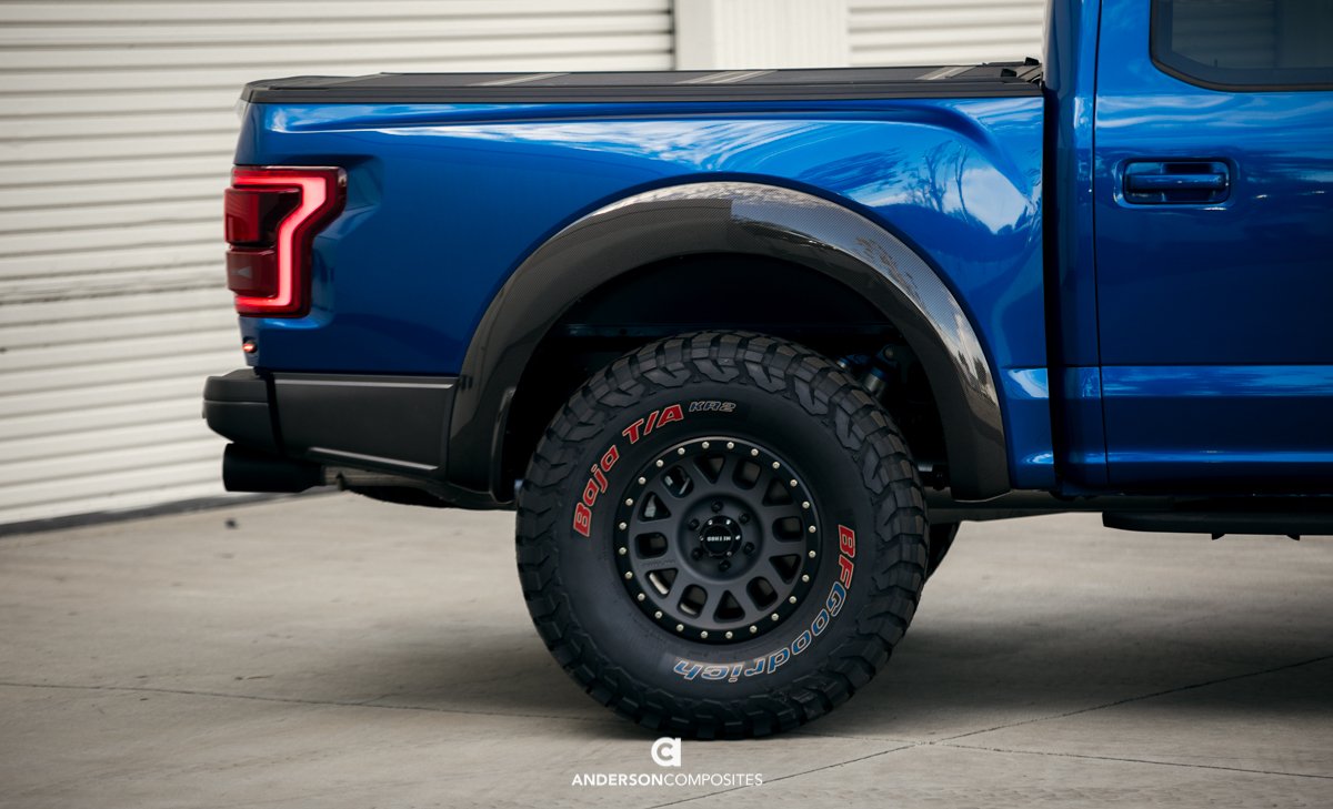 Anderson Composites 17-18 Ford Raptor Carbon Fiber Fender Flares (Rear)