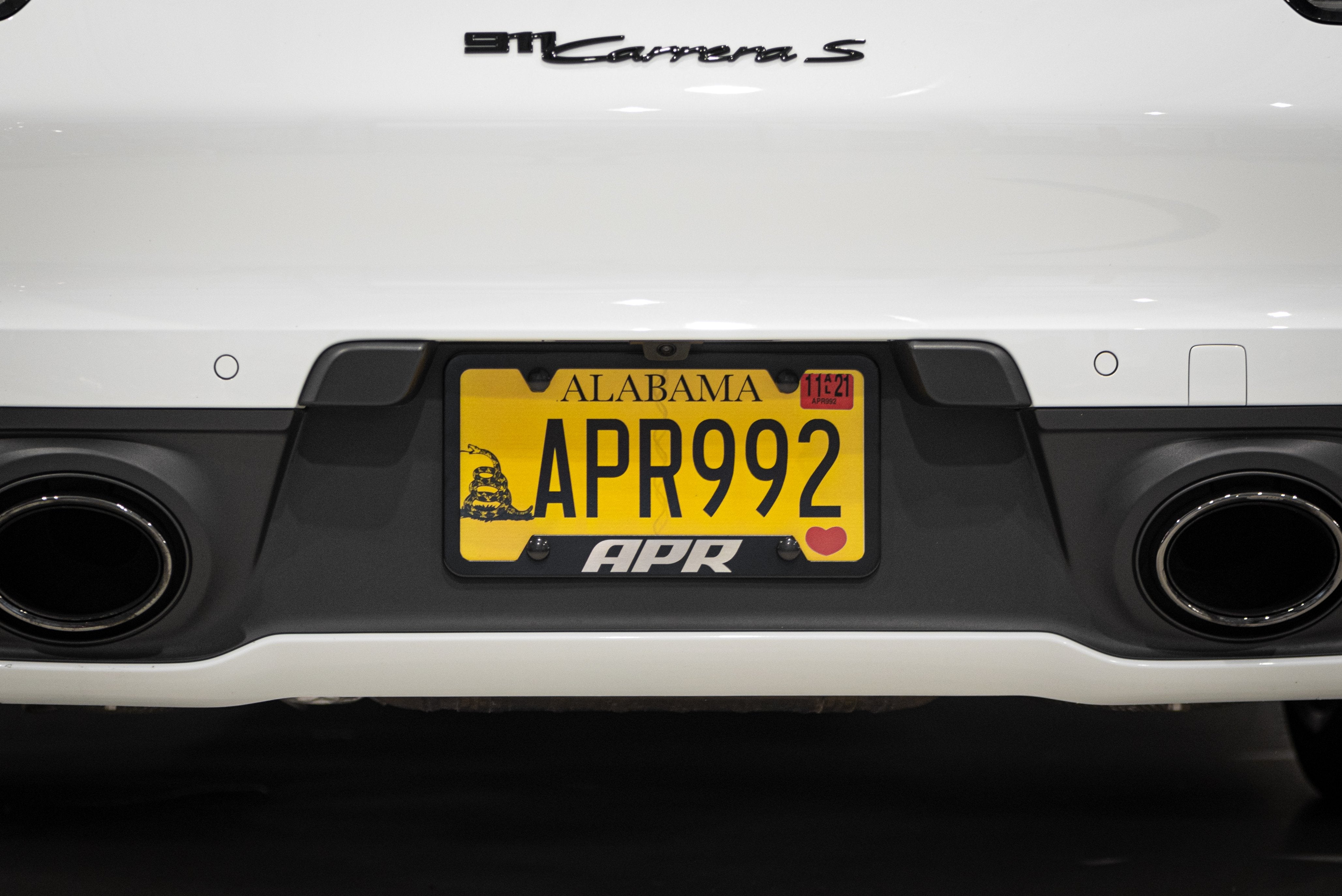 APR License Plate Frame - Thick, Black w/ Hiders