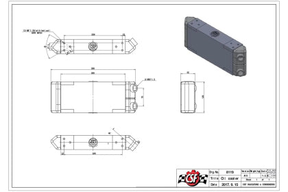 CSF Universal Dual-Pass Oil Cooler - M22 x 1.5 - 13in L x 4.75in H x 2.16in W - 0