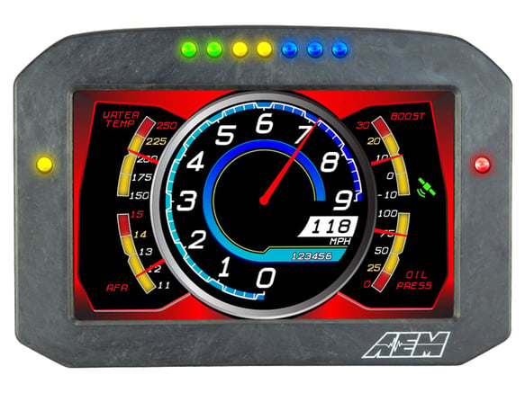 AEM CD-7L Carbon Logging Flush Digital Dash Display - 0