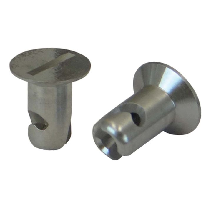 Moroso Quick Fastener - Flush Head - 5/16in x .450in - Aluminum - 10 Pack