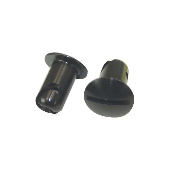 Moroso Quick Fastener - Oval Head - 7/16in x .550in - Aluminum - Black - 10 Pack