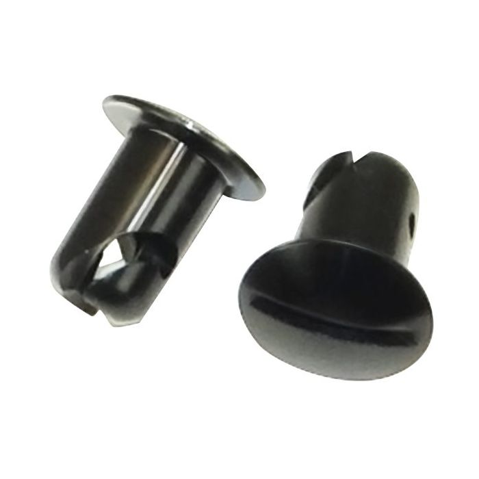 Moroso Quick Fastener - Oval Head - 7/16in x .450in - Aluminum - Black - 10 Pack