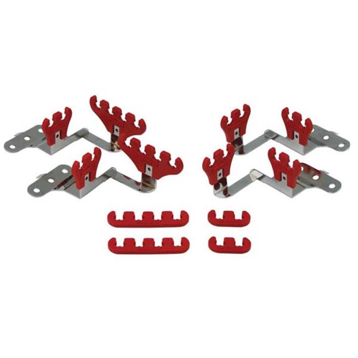 Moroso Chevrolet Small Block Ignition Wire Loom Kit - Centerbolt - 7-9mm - Red