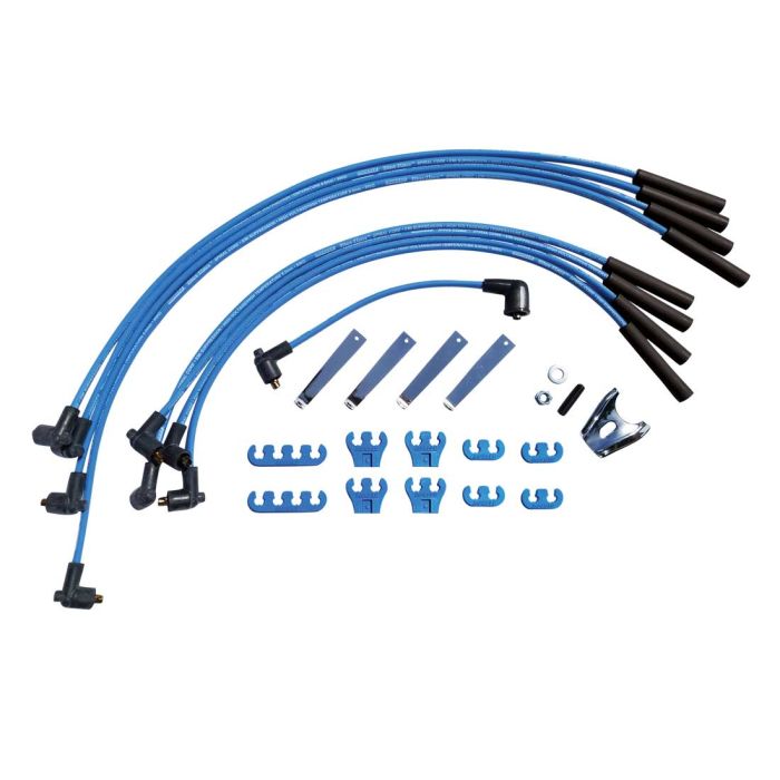 Moroso Chevrolet Big Block Ignition Wire Dress-Up Kit - Pre-HEI - Blue Max - Spiral Core