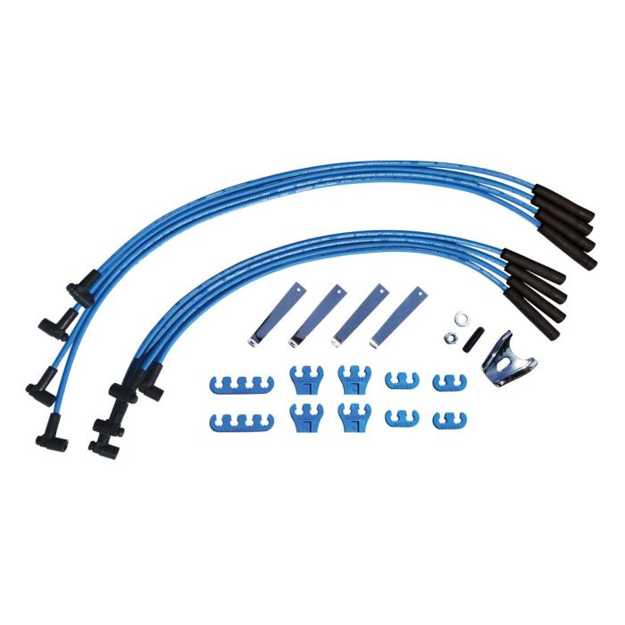 Moroso Chevrolet Big Block Ignition Wire Dress-Up Kit - HEI - Blue Max - Spiral Core