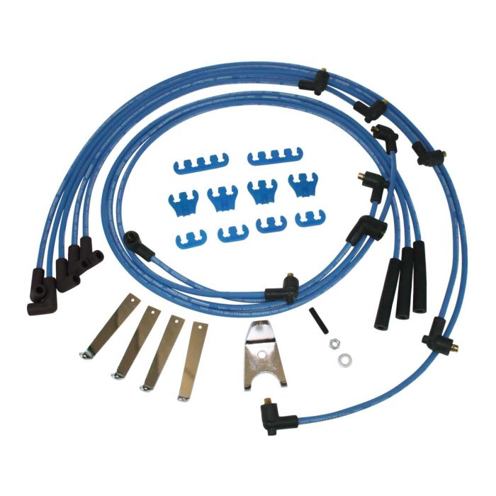 Moroso Mopar Ignition Wire Dress-Up Kit - Blue Max - Spiral Core