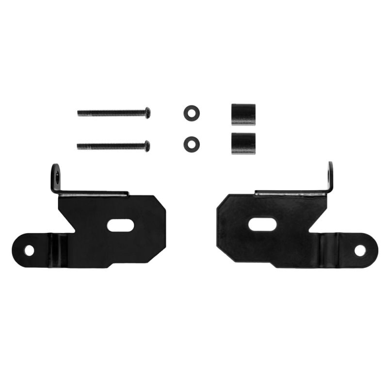 KC HiLiTES 18-19 Jeep Wrangler JL A-Pillar Light Mount Bracket Set (Pair) - Black - 0