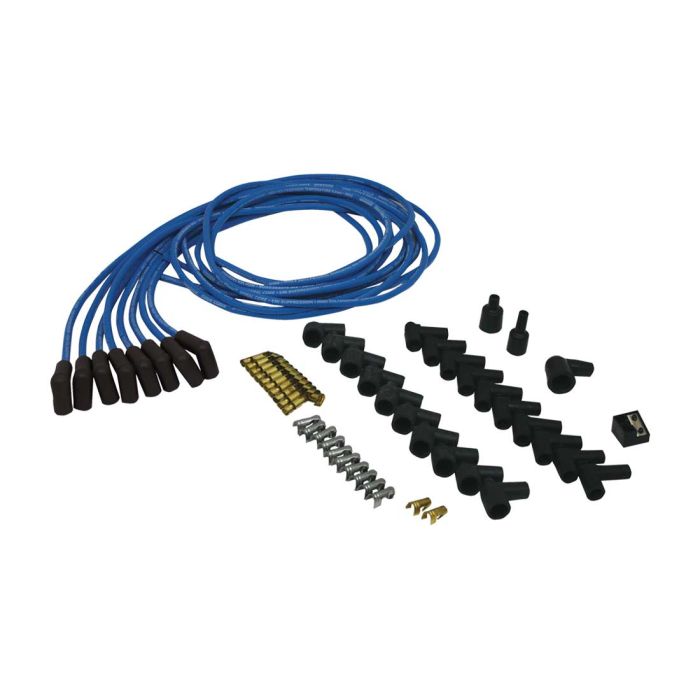 Moroso Universal Ignition Wire Set - Blue Max - Spiral Core - Unsleeved - 90 Degree - Blue