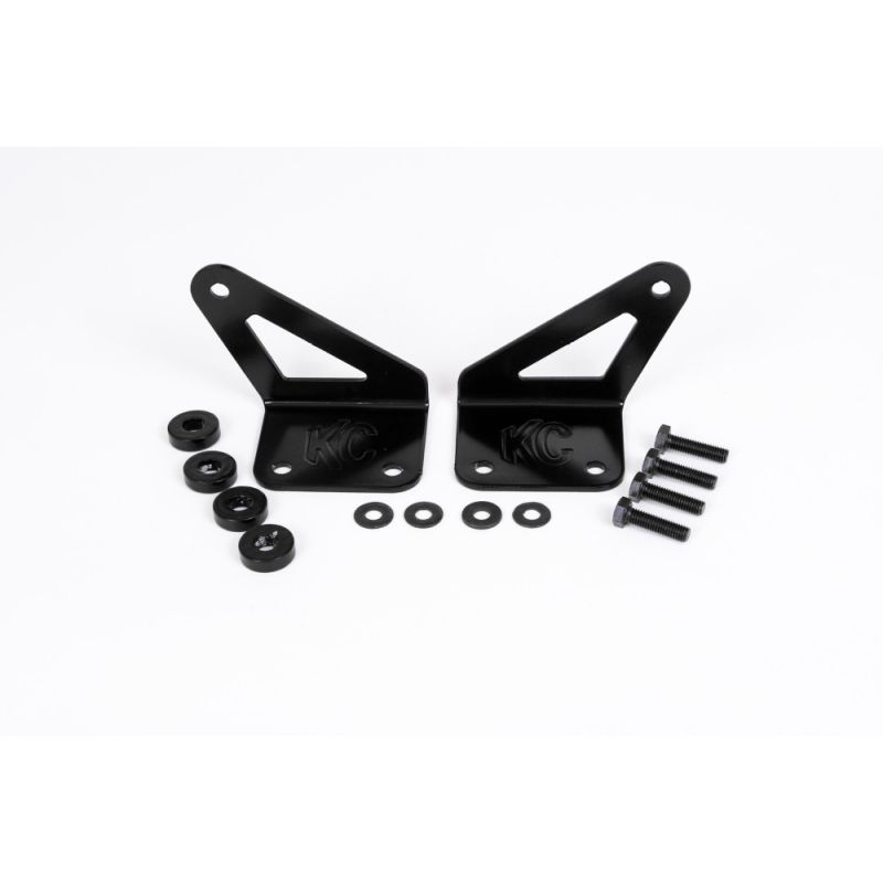 KC HiLiTES 07-18 Jeep JK Hood Mount Bracket Set for 30in. C30 C-Series LED Light Bars - Black