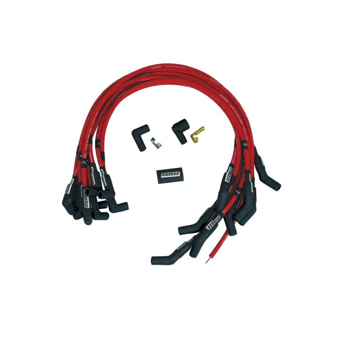 Moroso Ford 351W Ignition Wire Set - Ultra 40 - Unsleeved - HEI - Red - 0