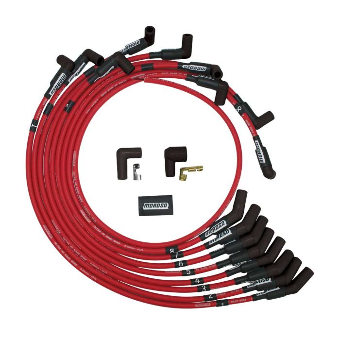 Moroso Ford 429-460 Ignition Wire Set - Ultra 40 - Unsleeved - HEI - Red