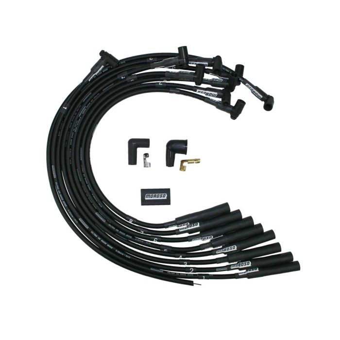 Moroso Chevrolet Big Block Ignition Wire Set - Ultra 40 - Unsleeved - HEI - Over Valve - Black