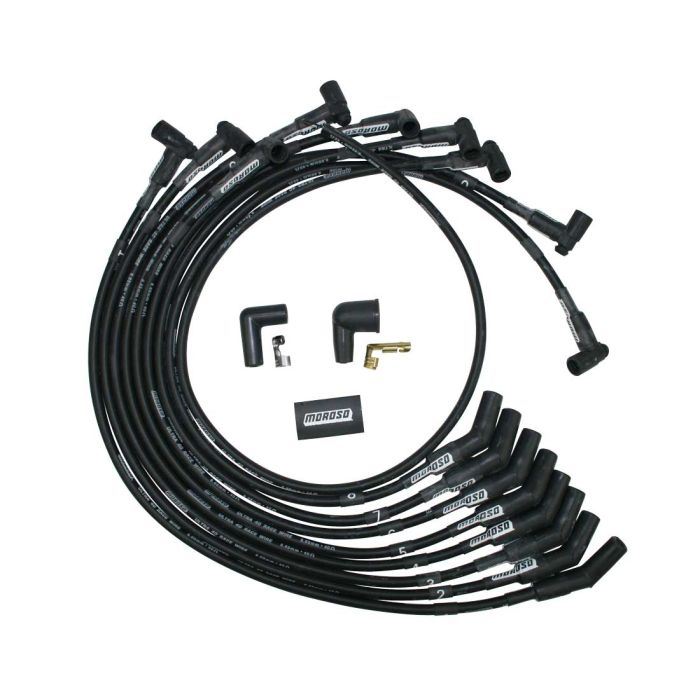 Moroso Ford 429-460 Ignition Wire Set - Ultra 40 - Unsleeved - HEI - Black