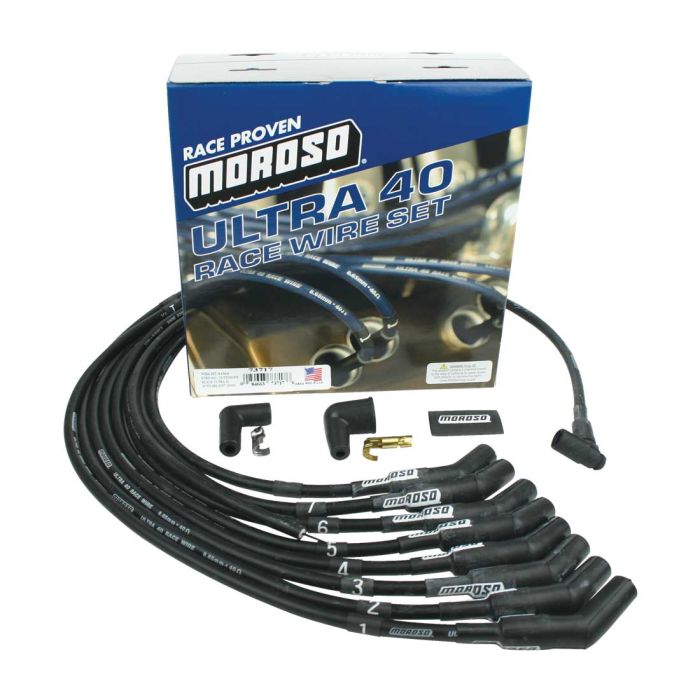 Moroso Ford 429-460 Ignition Wire Set - Ultra 40 - Unsleeved - HEI - Black - 0