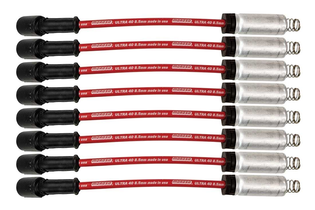 WIRE SET RED 8.5MM ULTRA 40 LS 11in. LONG W ALUM. HEATSHIELD