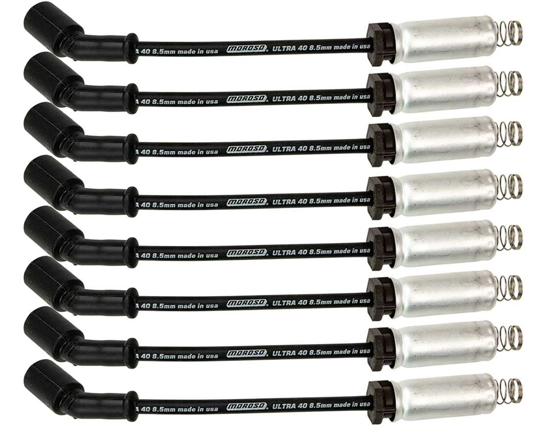 WIRE SET 8.5MM BLACK ULTRA 40 LS 9.75in. LONG W ALUM. HEATSHIELD