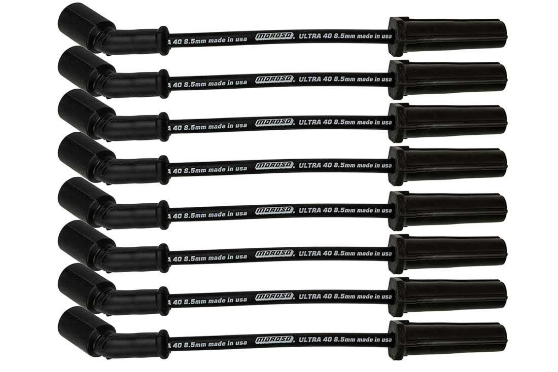 WIRE SET BLACK 8.5MM ULTRA 40 9.75 in. LONG, WO ALUM. HEATSHIELD