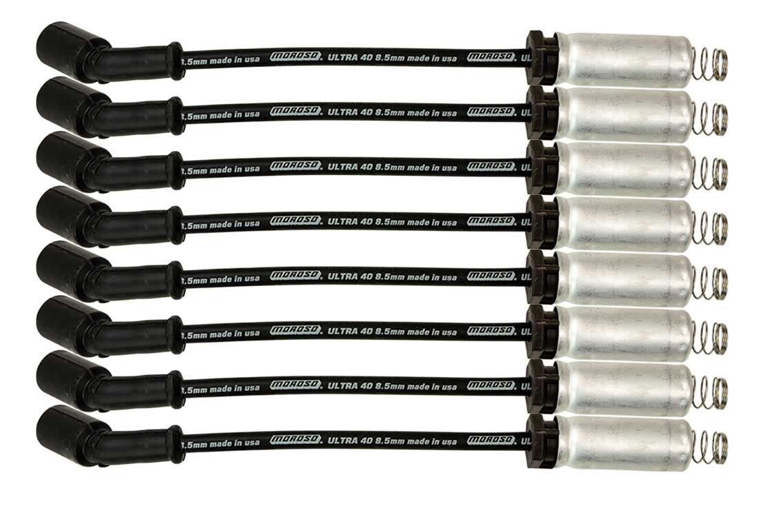 WIRE SET 8.5MM BLACK ULTRA 40 11in. LONG W ALUM. HEATSHIELD