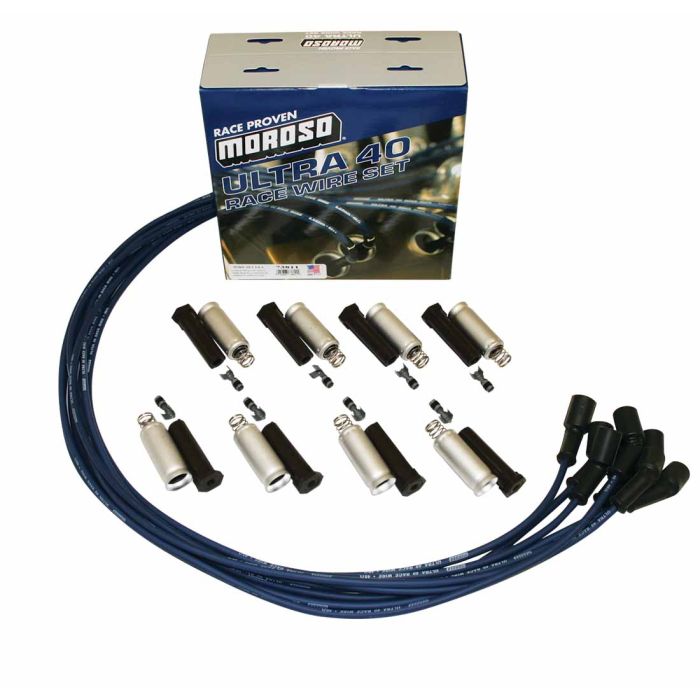 Moroso GM LS Ignition Wire Set - Ultra 40 - Unsleeved - Coil-On - Blue