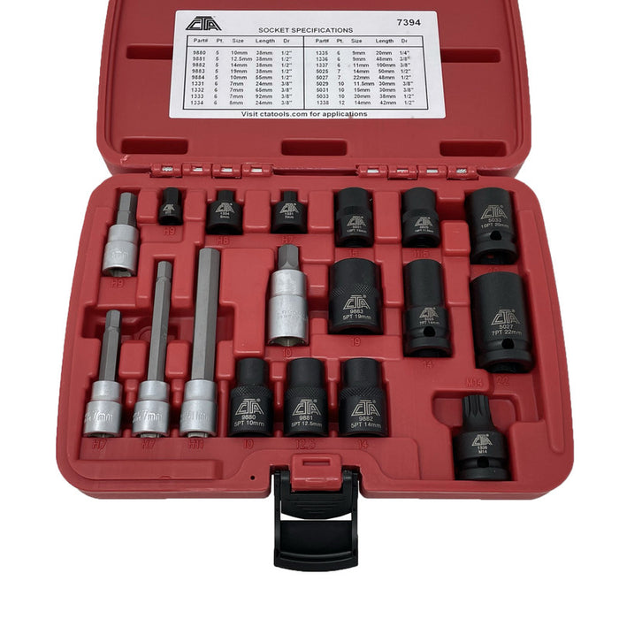 7394 - 18 Pc. Brake Caliper Socket Set